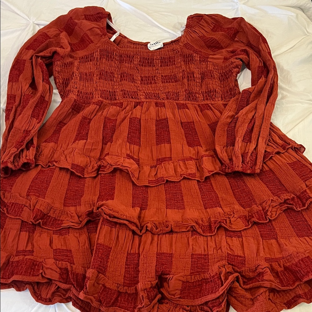 Long Sleeve Ruffled Dress